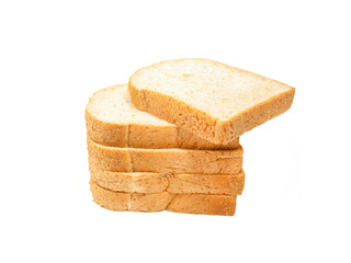 wheat bread slide on a white background