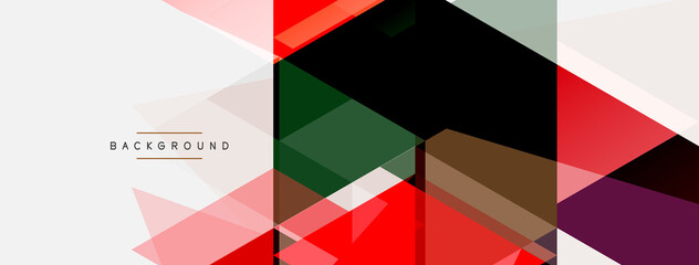 Color triangles composition, geometric abstract background. Techno or business concept, pattern for wallpaper, banner, background, landing page