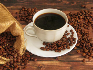 A cup of black coffee