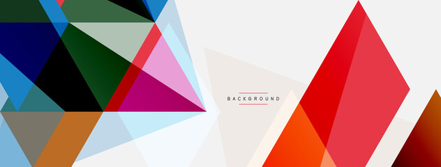 Color triangles composition, geometric abstract background. Techno or business concept, pattern for wallpaper, banner, background, landing page