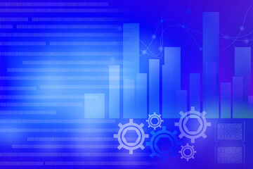 2d illustration futuristic business background pattern graph concept
