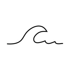 Wave icon. Sea waves logo symbol, ocean design.