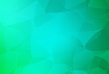 Fototapeta premium Light Green vector background with polygonal style.