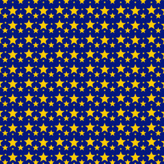 Blue and yellow star pattern