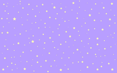 Lots of glittering yellow stars on a lovely pastel purple background for babies