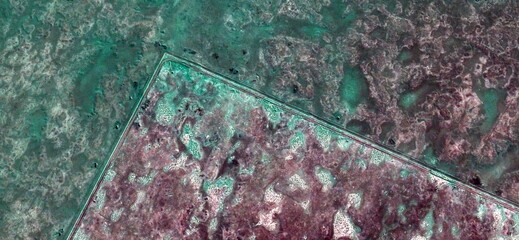 The right angle, abstract photography of the deserts of Africa from the air. aerial view of desert...