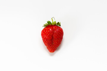 Red and sweet strawberry. On a white background.