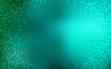 Light Green vector background with astronomical stars.