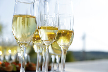 two glasses of champagne