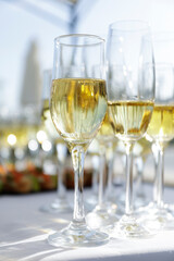 glasses of champagne