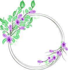Watercolor floral Frame 
