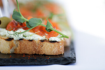 canape with salmon