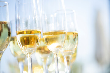 two glasses of champagne