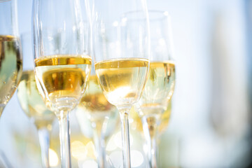 two glasses of champagne