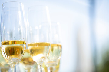 two glasses of champagne