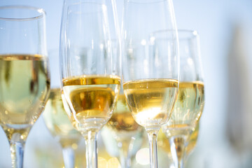 glasses of champagne