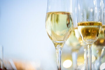 glasses of champagne