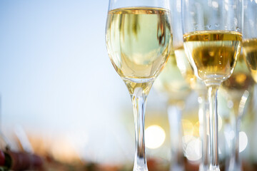 two glasses of champagne