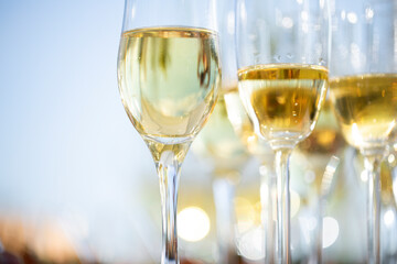 glasses of champagne