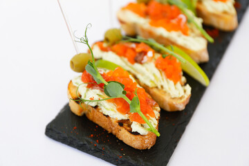 sandwiches with salmon