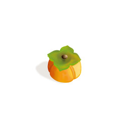 和菓子　柿　イラスト　Japanese food , Traditional , Wagashi