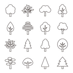 Tree icon set