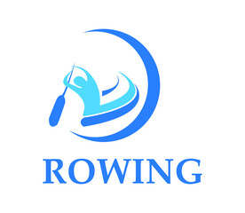 modern simple rowing sport illustration design inspiration