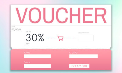 Gift Coupon Voucher Certificate Concept