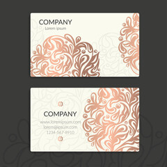 Luxury business card. Vector ornament template. Great for invitation, flyer, menu, background, wallpaper, decoration, packaging or any desired idea.