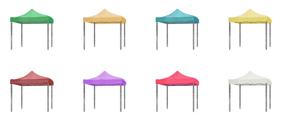 Blue sky tent illustration set © Cute2u