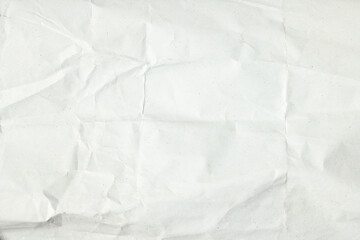 Texture of white crumpled wrapping paper. 
