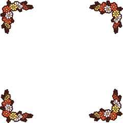 オレンジのコスモス装飾