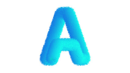 letter a from a flower isolated