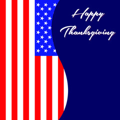 Happy Thanksgiving vector design with american flag and eps 10 file format free