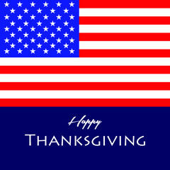 Happy Thanksgiving vector design with american flag and eps 10 file format free