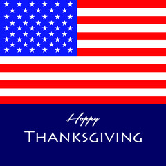 Happy Thanksgiving vector design with american flag and eps 10 file format free