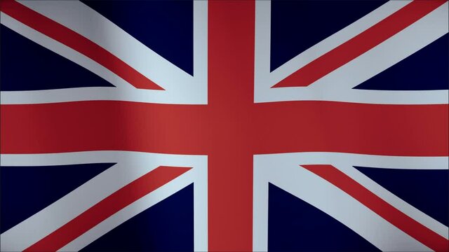 realistic ultra hd flag of the united kingdom waving in the wind seamless loop with
