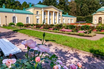 The pavilion of the Caprice of the Arkhangelskoye Museum-Estate. Arkhangelskoye, Moscow Region, Russia, August 2021