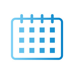 Calendar blue icon with gradient