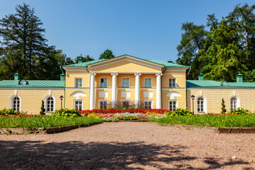 The pavilion of the Caprice of the Arkhangelskoye Museum-Estate. Arkhangelskoye, Moscow Region, Russia, August 2021