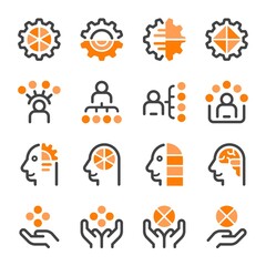skill and ability icon set,vector and illustration