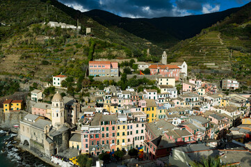 Fototapeta na wymiar Italy. Liguria. Cinque Terre. The village of Vernazza