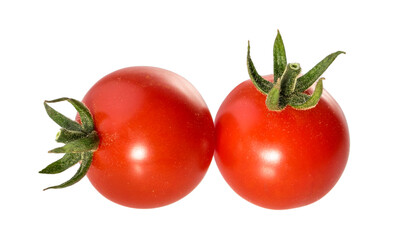 Tomato cherry isolated on white background clipping path