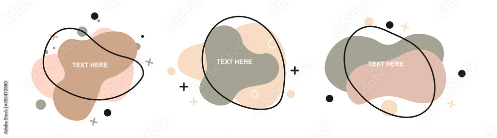 Poster set of abstract backgrounds. modern collection of templates with lines and geometric shapes for inse