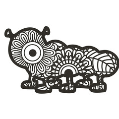 Zentangle insects isolated on white background