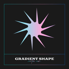 Abstract Geometric icon, shape. Line gradient vector illustration. Trendy hipster logotypes. Web design elements.
