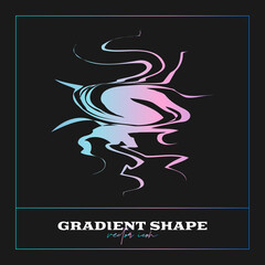 Abstract Geometric icon, shape. Line gradient vector illustration. Trendy hipster logotypes. Web design elements.