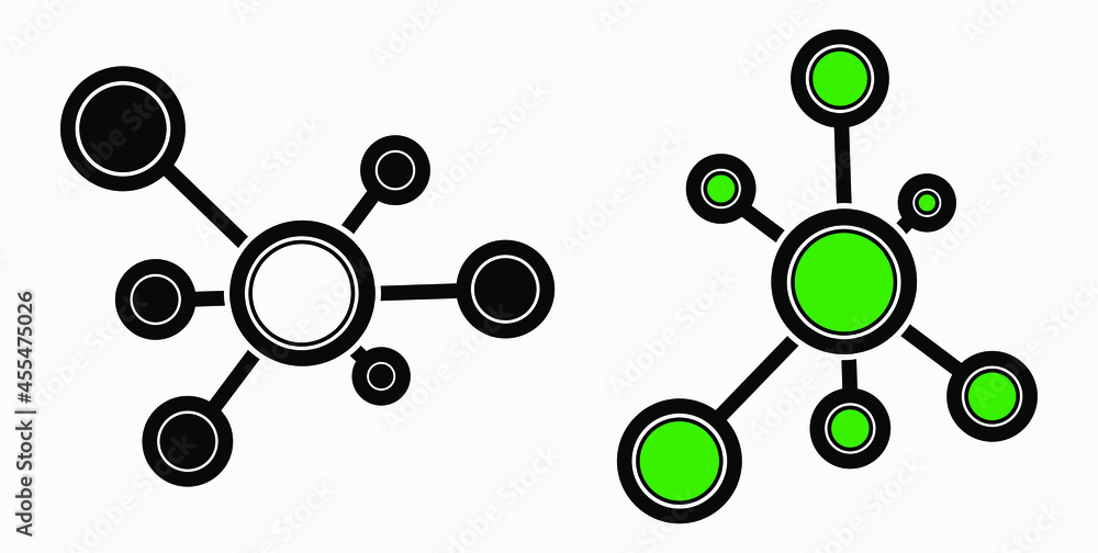 Poster new vector concept network icon. connecting people. network configuration.transfer of information. v