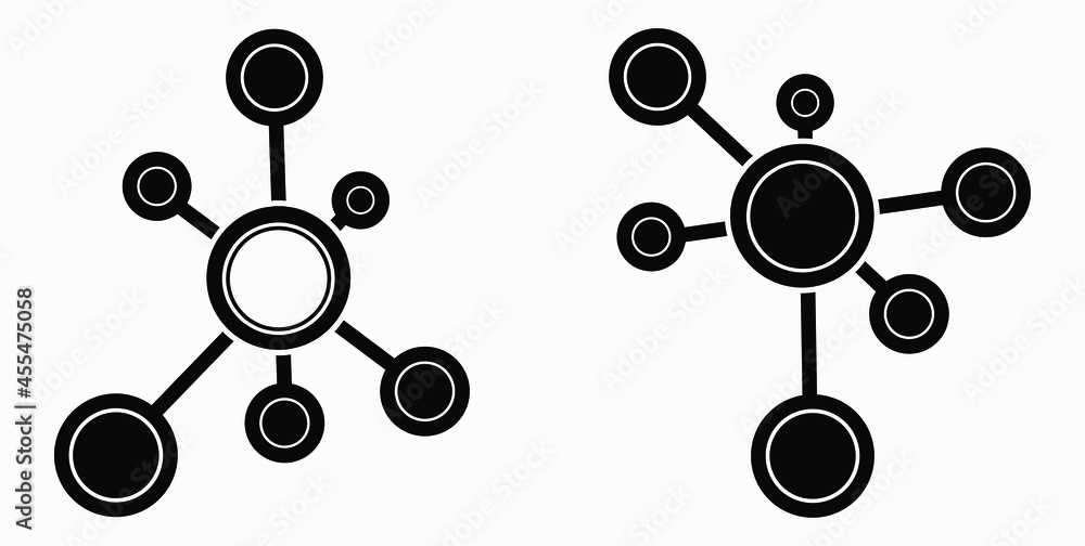 Aufkleber new vector concept network icon. connecting people. network configuration.transfer of information. v