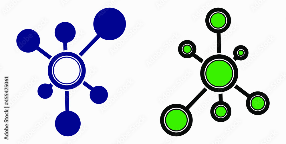 Poster new vector concept network icon. connecting people. network configuration.transfer of information. v